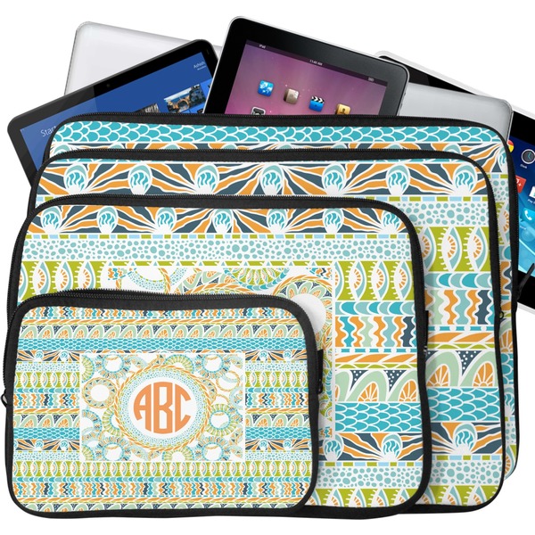 Teal Ribbons & Labels Tablet & Laptop Case Sizes