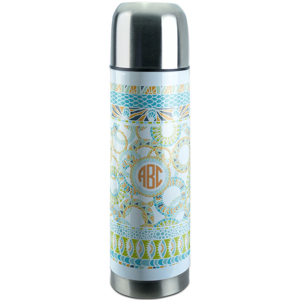 Custom Teal Ribbons & Labels Stainless Steel Thermos (Personalized)