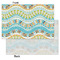 Teal Ribbons & Labels Tissue Paper - Heavyweight - Small - Front & Back