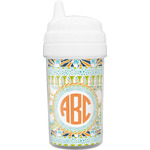 Teal Ribbons & Labels Sippy Cup (Personalized)