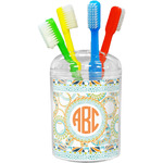 Teal Ribbons & Labels Toothbrush Holder (Personalized)