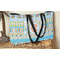 Teal Ribbons & Labels Tote w/Black Handles - Lifestyle View