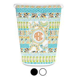 Teal Ribbons & Labels Waste Basket (Personalized)