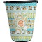 Teal Ribbons & Labels Waste Basket - Single Sided (Black) (Personalized)