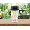Teal Ribbons & Labels Travel Mug Lifestyle (Personalized)