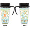 Teal Ribbons & Labels Travel Mug with Black Handle - Approval