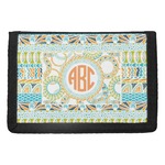 Teal Ribbons & Labels Trifold Wallet (Personalized)