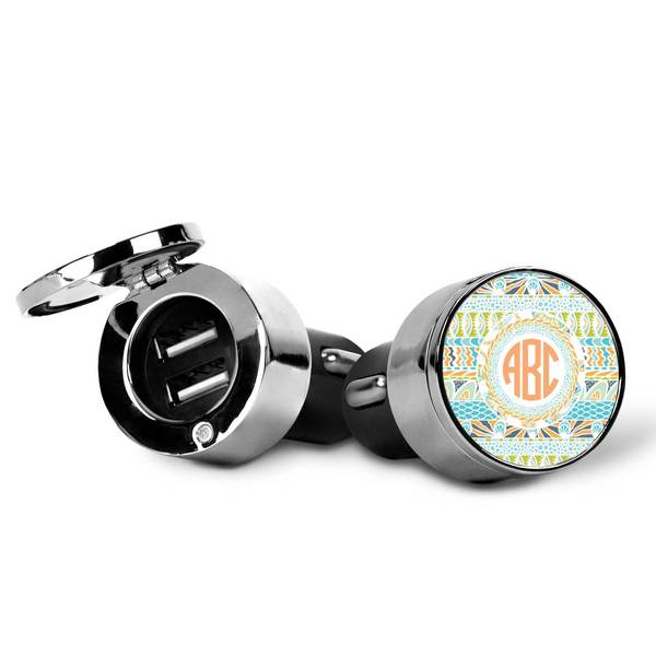Teal Ribbons & Labels USB Car Charger