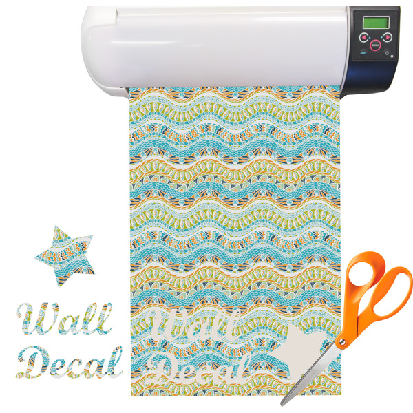 Custom Teal Ribbons & Labels Vinyl Sheet (Re-position-able)