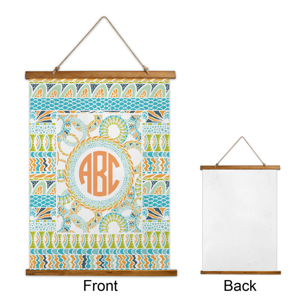 Teal Ribbons & Labels Wall Hanging Tapestry - Portrait - APPROVAL