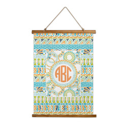 Teal Ribbons & Labels Wall Hanging Tapestry - Tall (Personalized)