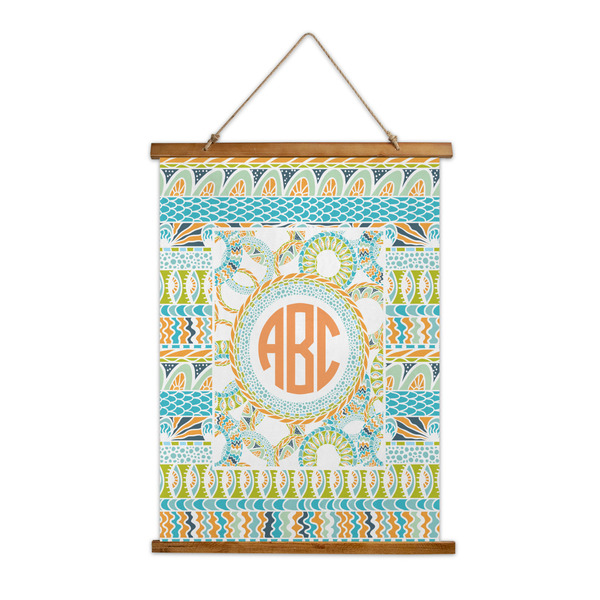 Custom Teal Ribbons & Labels Wall Hanging Tapestry (Personalized)