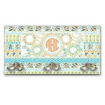 Teal Ribbons & Labels Wall Mounted Coat Rack (Personalized)