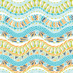 Teal Ribbons & Labels Wallpaper & Surface Covering (Water Activated 24"x 24" Sample)