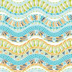 Teal Ribbons & Labels Wallpaper & Surface Covering (Water Activated 24"x 24" Sample)