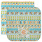 Teal Ribbons & Labels Facecloth / Wash Cloth (Personalized)