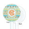 Teal Ribbons & Labels White Plastic 5.5" Stir Stick - Single Sided - Round - Front & Back