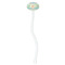 Teal Ribbons & Labels White Plastic 7" Stir Stick - Oval - Single Stick