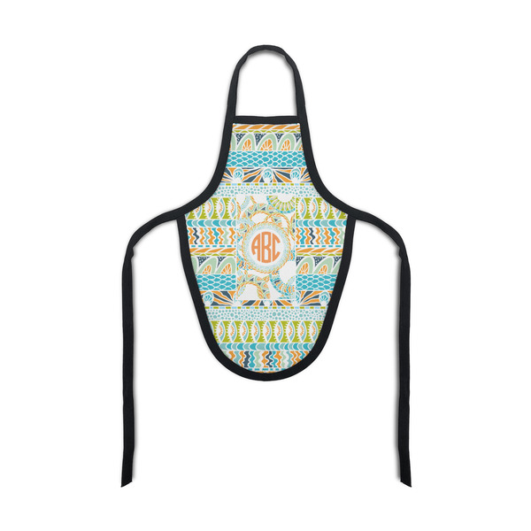 Custom Teal Ribbons & Labels Bottle Apron (Personalized)
