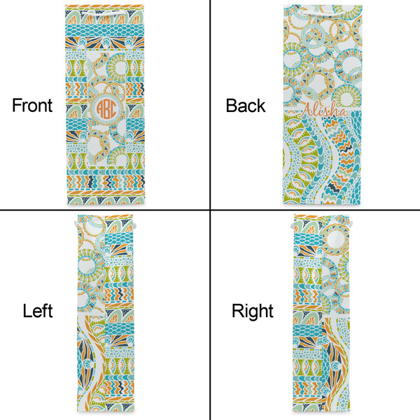 Teal Ribbons & Labels Wine Gift Bag - Gloss - Approval