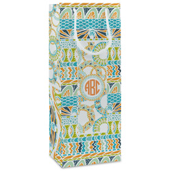 Teal Ribbons & Labels Wine Gift Bags (Personalized)