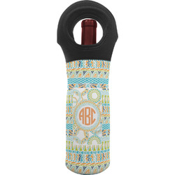 Teal Ribbons & Labels Wine Tote Bag (Personalized)