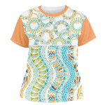 Teal Ribbons & Labels Women's Crew T-Shirt - 2X Large