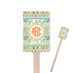 Teal Ribbons & Labels 6.25" Rectangle Wooden Stir Sticks - Single Sided (Personalized)