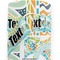 Teal Ribbons & Labels Yoga Mat Strap Close Up Detail