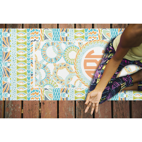 Teal Ribbons & Labels Yoga Mats - LIFESTYLE