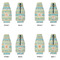 Teal Ribbons & Labels Zipper Bottle Cooler - Set of 4 - APPROVAL