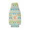Teal Ribbons & Labels Zipper Bottle Cooler - Set of 4 - FRONT