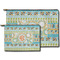 Teal Ribbons & Labels Zippered Pouches - Size Comparison