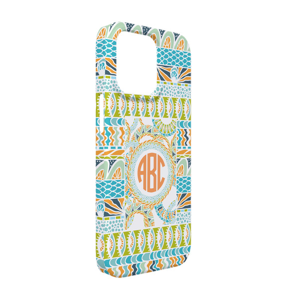 Custom Teal Ribbons & Labels iPhone Case - Plastic - iPhone 13 (Personalized)