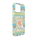 Teal Ribbons & Labels iPhone Case - Plastic - iPhone 13 Pro (Personalized)