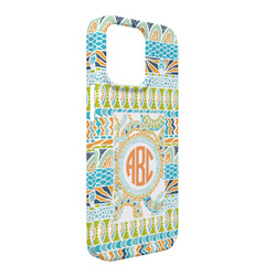 Teal Ribbons & Labels iPhone Case - Plastic - iPhone 13 Pro Max (Personalized)