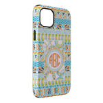 Teal Ribbons & Labels iPhone Case - Rubber Lined - iPhone 14 Plus (Personalized)