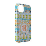 Teal Ribbons & Labels iPhone Case - Plastic - iPhone 14 Pro (Personalized)