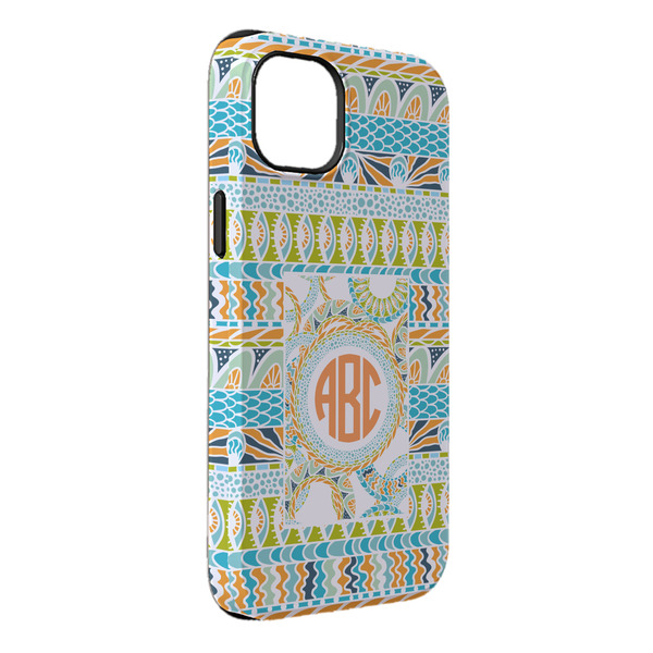 Custom Teal Ribbons & Labels iPhone Case - Rubber Lined - iPhone 14 Pro Max (Personalized)