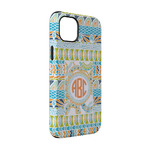 Teal Ribbons & Labels iPhone Case - Rubber Lined - iPhone 14 (Personalized)