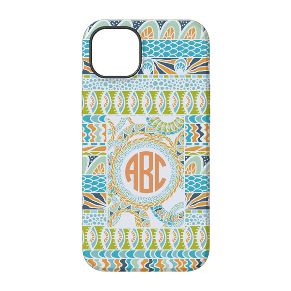 Teal Ribbons & Labels iPhone 14 Tough Case - Back