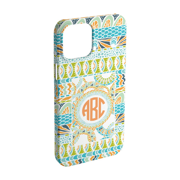 Custom Teal Ribbons & Labels iPhone Case - Plastic - iPhone 15 (Personalized)