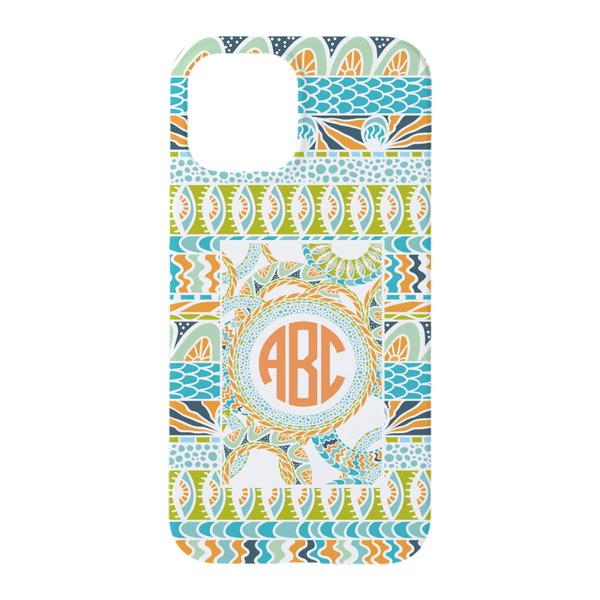 Teal Ribbons & Labels iPhone 15 Case - Back