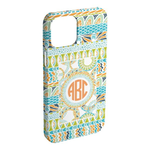 Custom Teal Ribbons & Labels iPhone Case - Plastic - iPhone 15 Plus (Personalized)