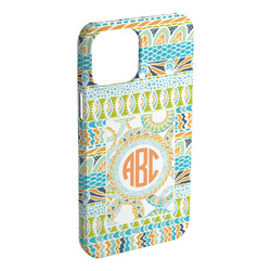 Teal Ribbons & Labels iPhone Case - Plastic (Personalized)