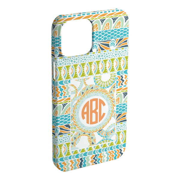 Custom Teal Ribbons & Labels iPhone Case - Plastic - iPhone 15 Pro Max (Personalized)