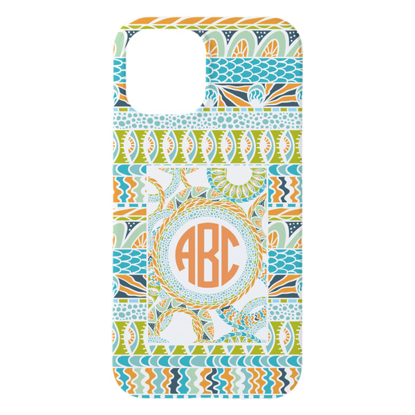 Teal Ribbons & Labels iPhone 15 Pro Max Case - Back