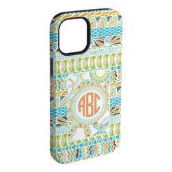 Teal Ribbons & Labels iPhone Case - Rubber Lined (Personalized)