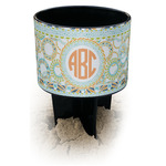 Teal Ribbons & Labels Black Beach Spiker Drink Holder (Personalized)
