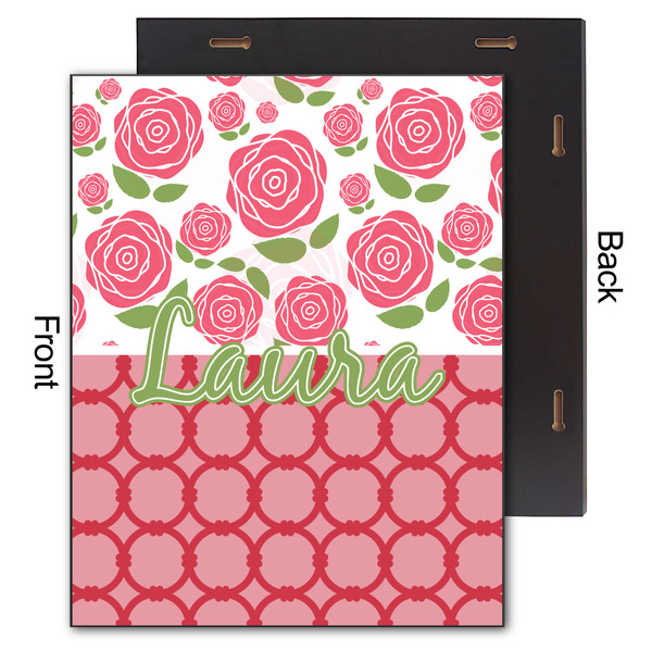 Roses 11x14 Wood Print - Front & Back View